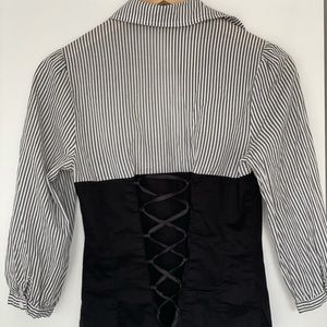 Black & White striped Shirt- XS